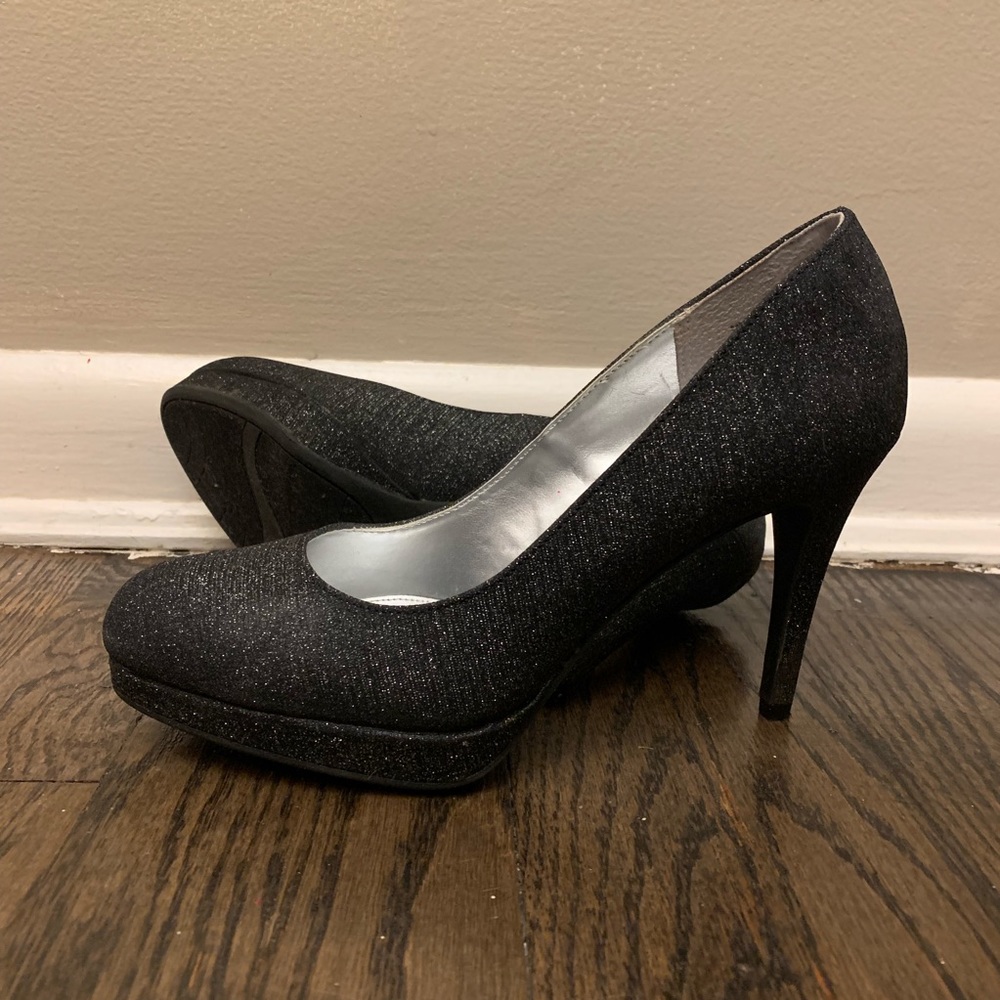 [ fioni night ] • black glitter pump